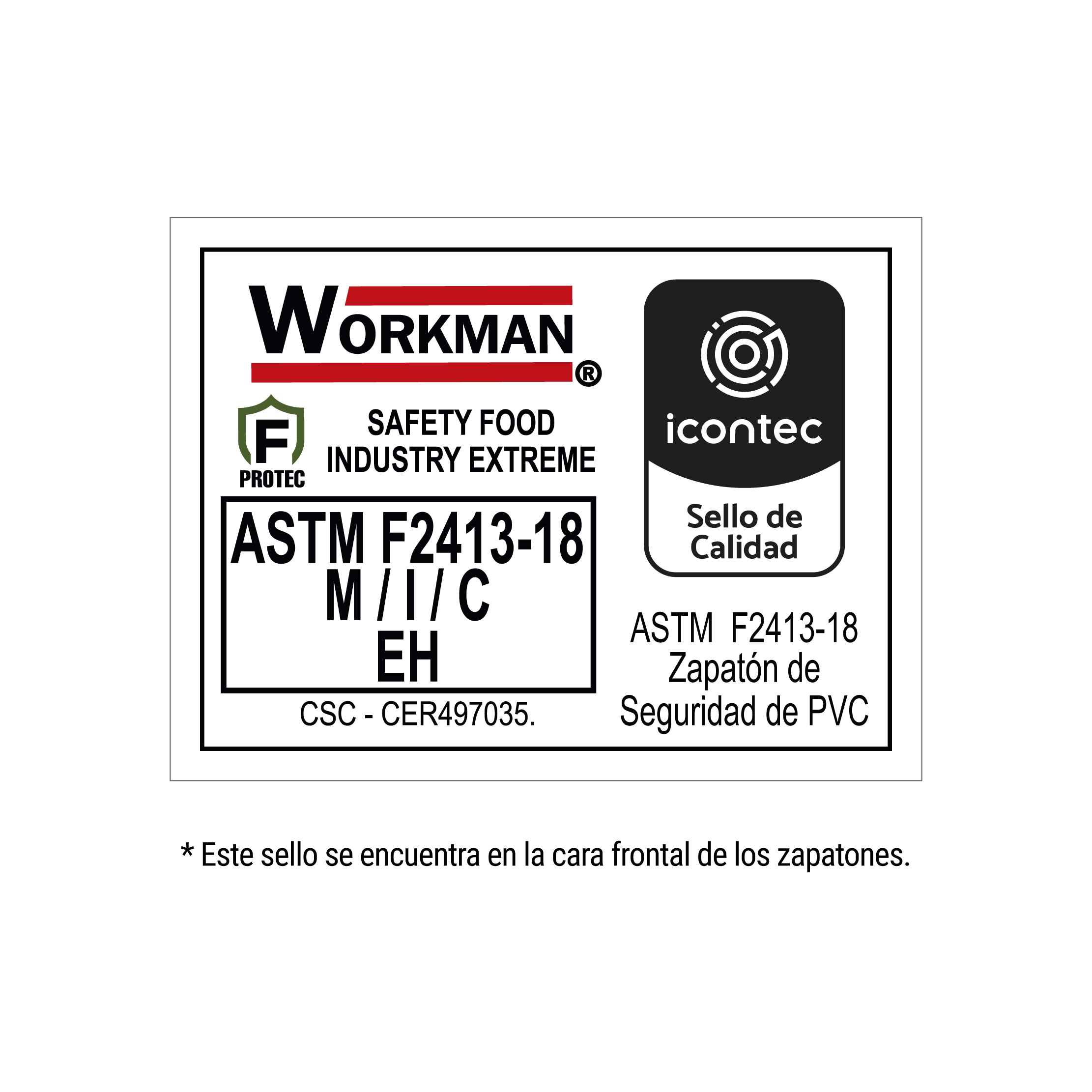 Zapatón Workman Safety Food Industry Extreme Blanco